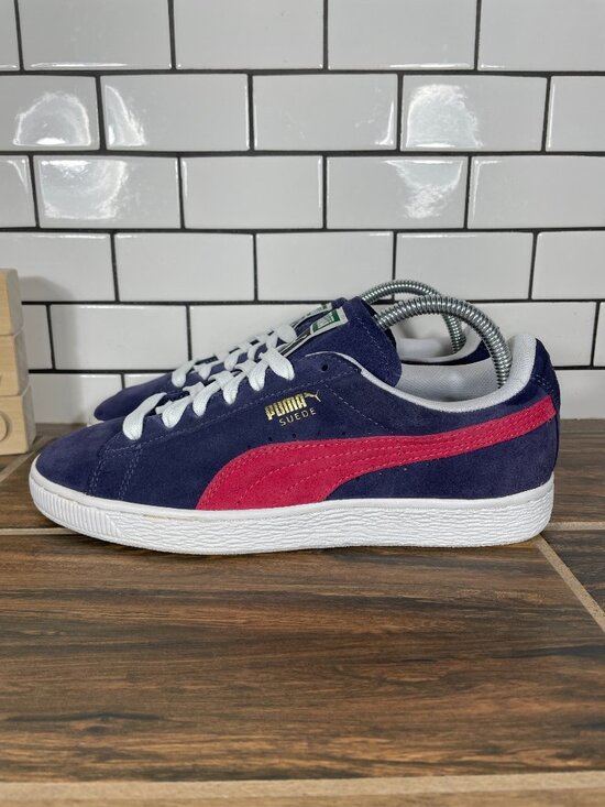 Puma Shoes - Puma Suede Classic Shoes Womens Size 8.5 Crown Blue Red Casual Low Top Sneaker